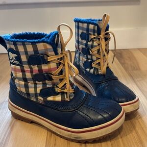 Sorel Women's Tivoli Plaid Waterproof Winter Boots- Size 6.5